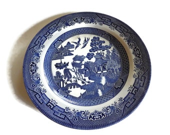 Blue Willow by Churchill/ England/ Dinner Plate/ Blue & White