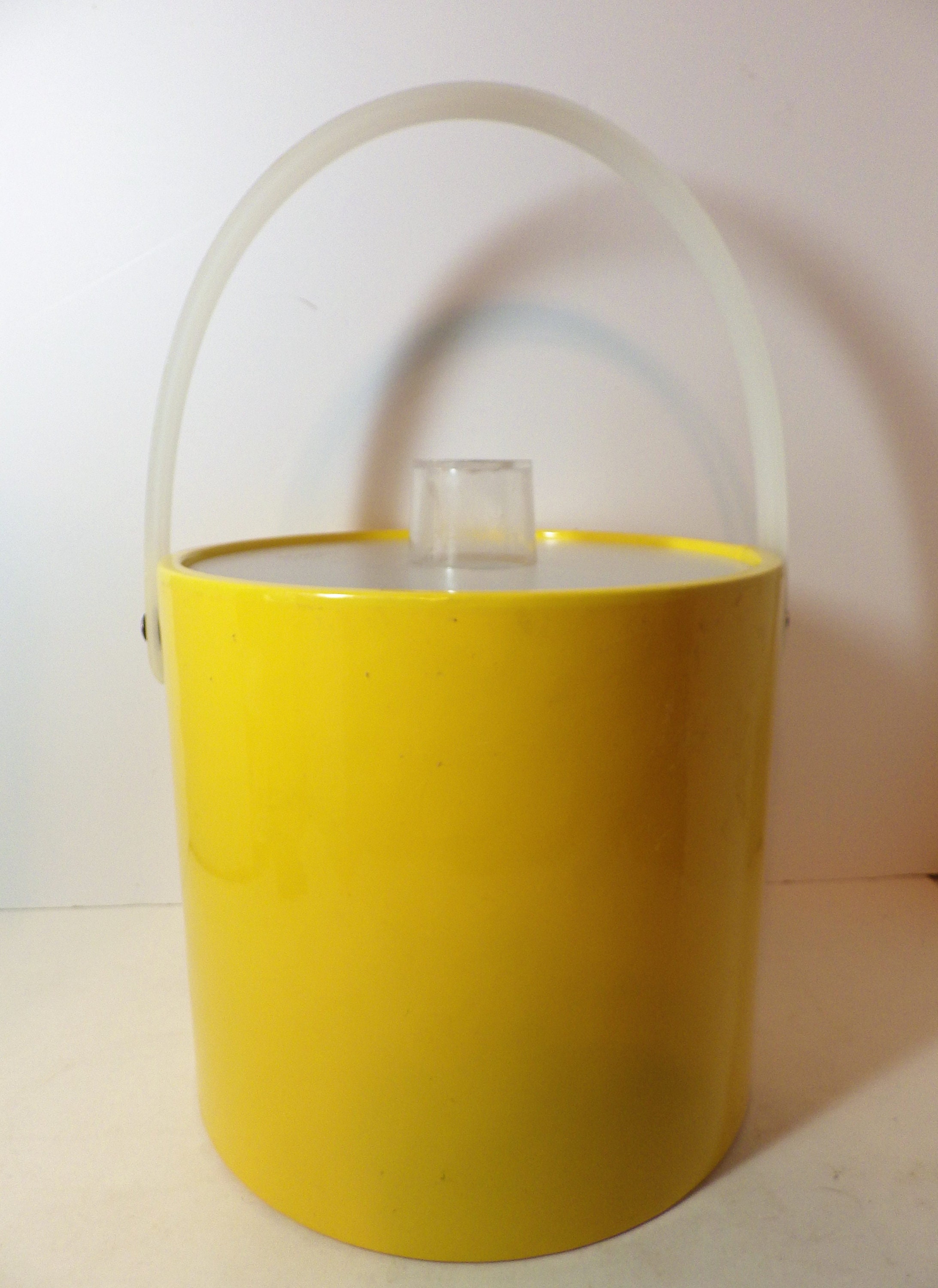 vintage yellow ice bucket