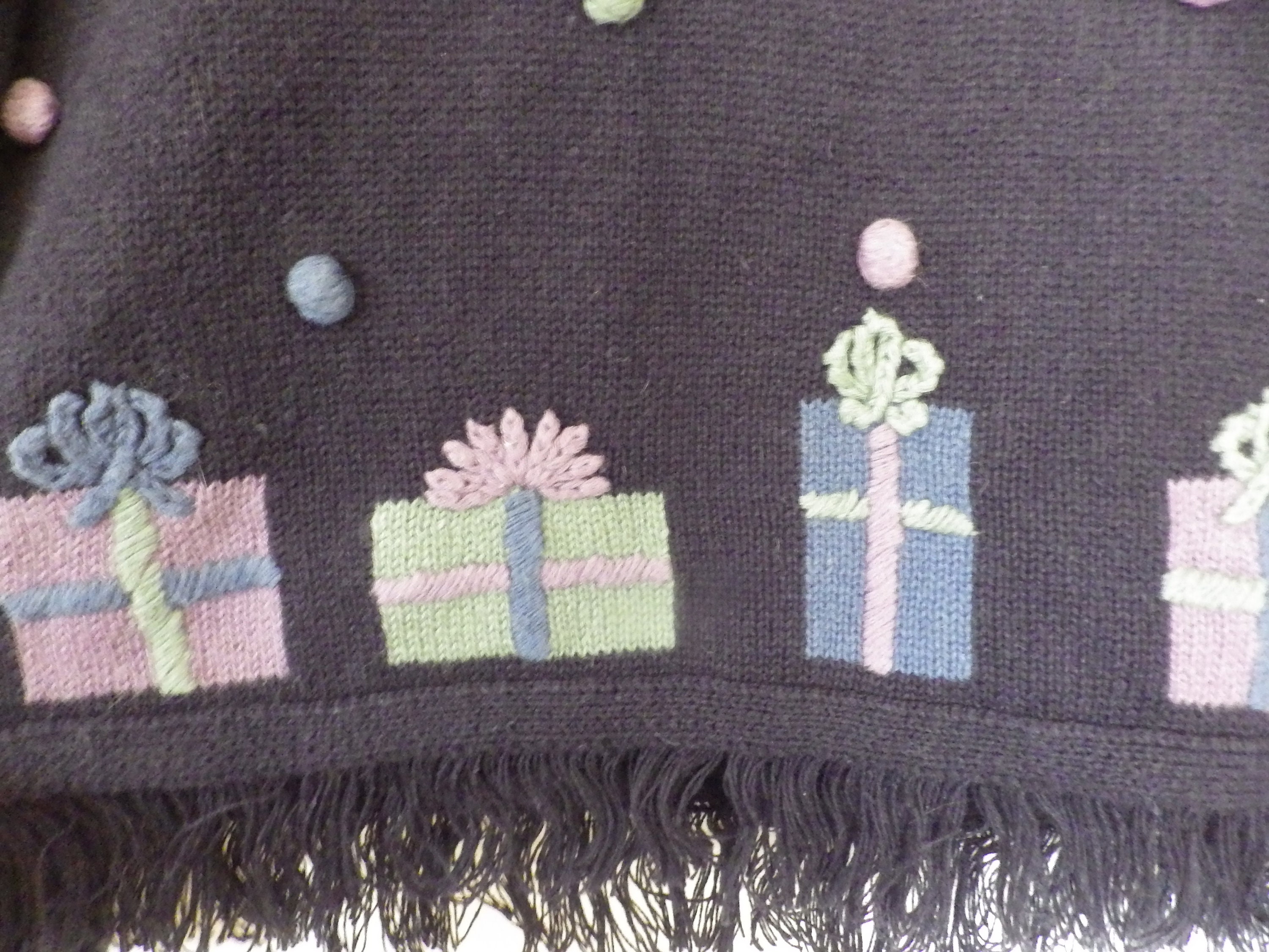 Pull-gilet Brodé Main Vintage Christopher And Banks - Taille S, Thème USA, Occasion Très Bon état