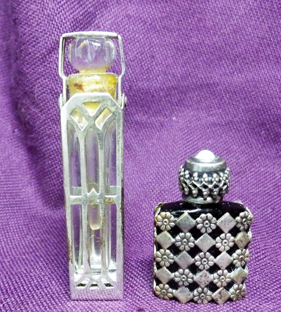 1890s 1940s Antique Victorian Perfume Antique Velvet Victorian Perfume