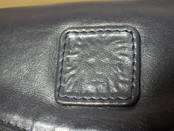 2 Vintage Leather Clutches/ Anne Klein/ Navy/Tan/… - image 6