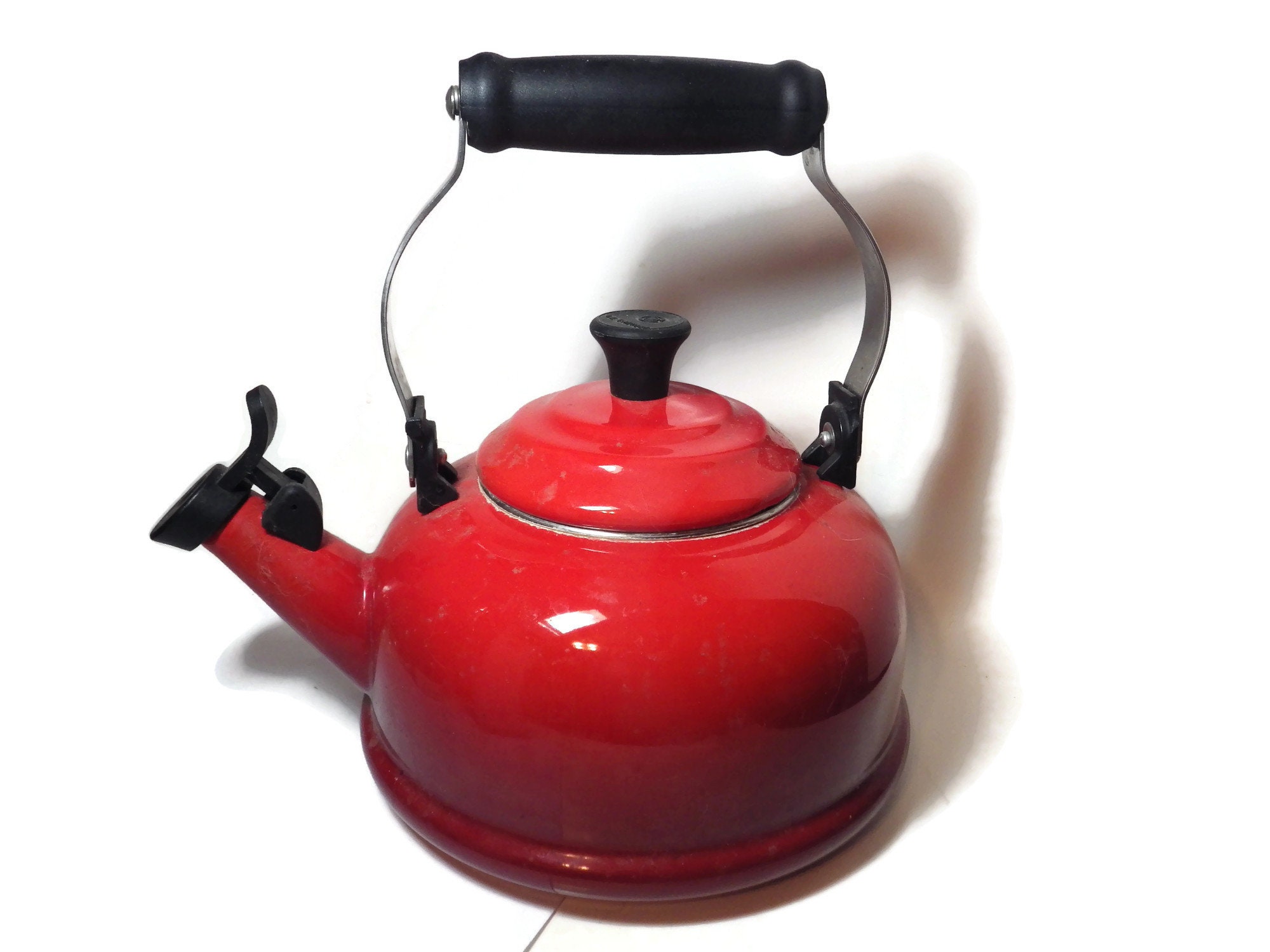 Le Creuset Classic 1.7-Qt. Cerise Red Whistling Stovetop Tea