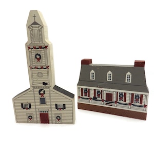 2 Cat&#39;s Meow &quot;Colonial Virginia Christmas&quot; St John&#39;s Church/ Rising Sun Tavern/ 1990