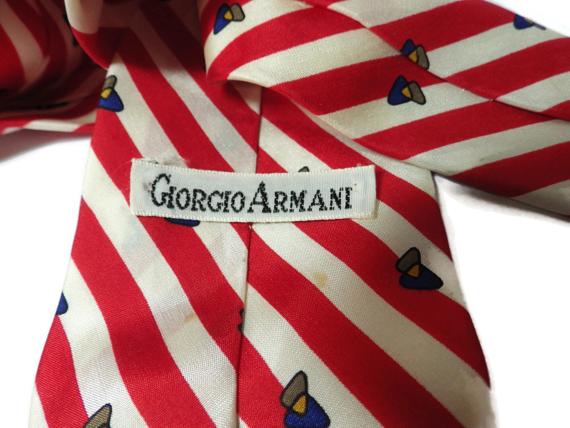 A*U様 超特価 ヴィンテージスーツ × GIORGIO ARMANIネクタイ ネクタイ ピュアシルク ジャカード幾何学モチーフ | Giorgio Armani