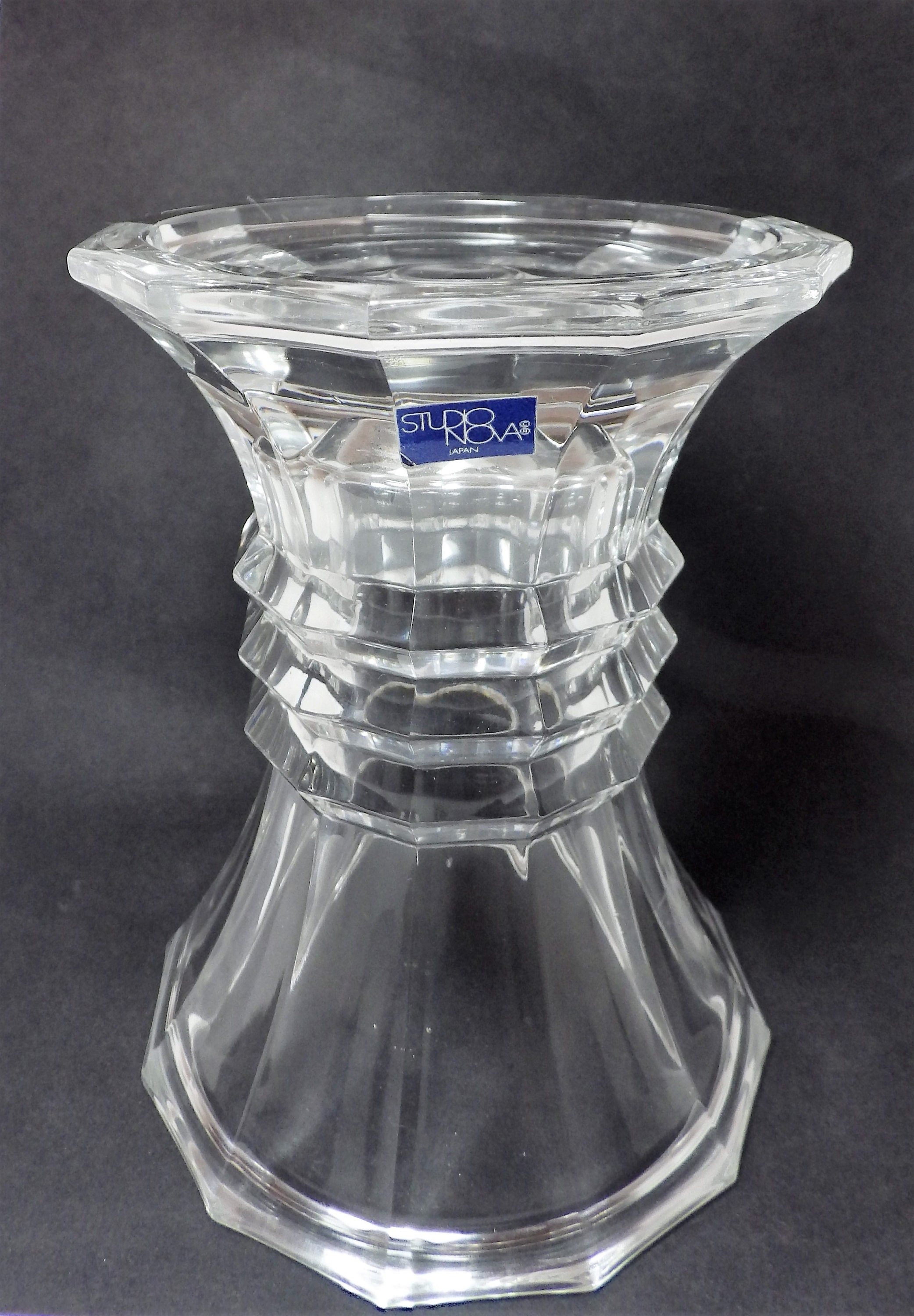 1990s Vintage Lead Crystal Mikasa Pillar Candle Holder Studio Etsy Canada