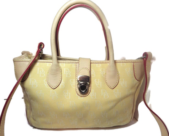 Dooney & Bourke Summer Handbag/shoulderbag Yellow Fabric and 
