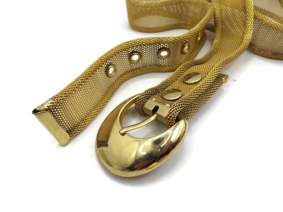 Vintage Gold Metal Mesh Belt/ 29" - 33"/ Ladies - image 5