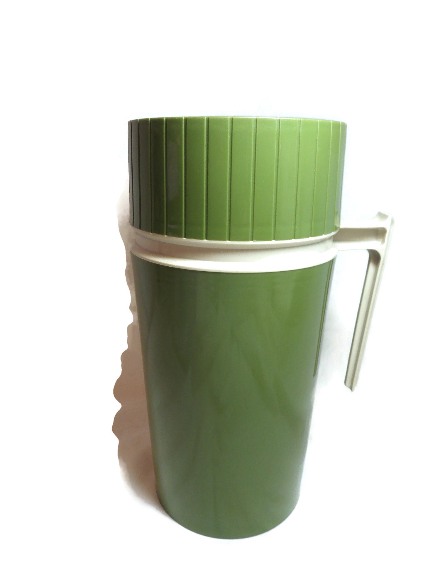Vintage Retro Avocado Green Plastic Thermos Super Quart Cup Lid Retro Rare  Grannycore Country Living 70s Picnic Thermos Coffee 