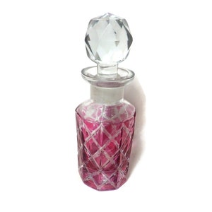 Cranberry Perfume Bottle-Finger Ring & Stopper - Ruby Lane
