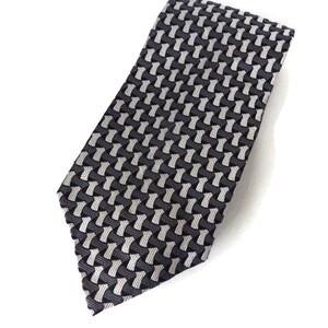 Vintage Neck Tie/ Pierre Balmain Paris Couture/ Navy Blue & White