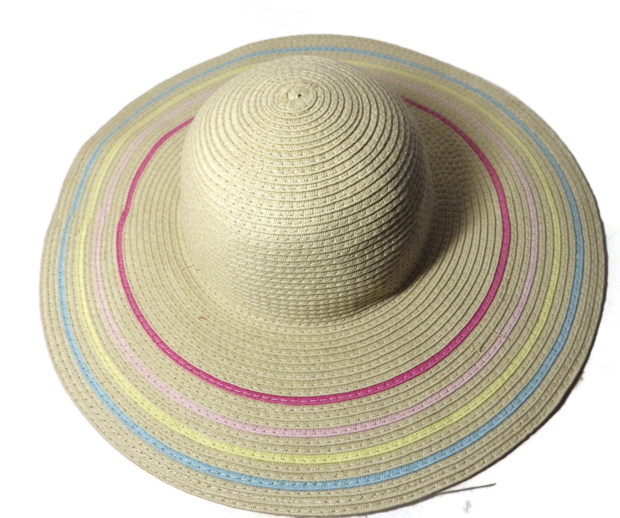 Carter's Girl's Straw Sun Hat Wide Brim 