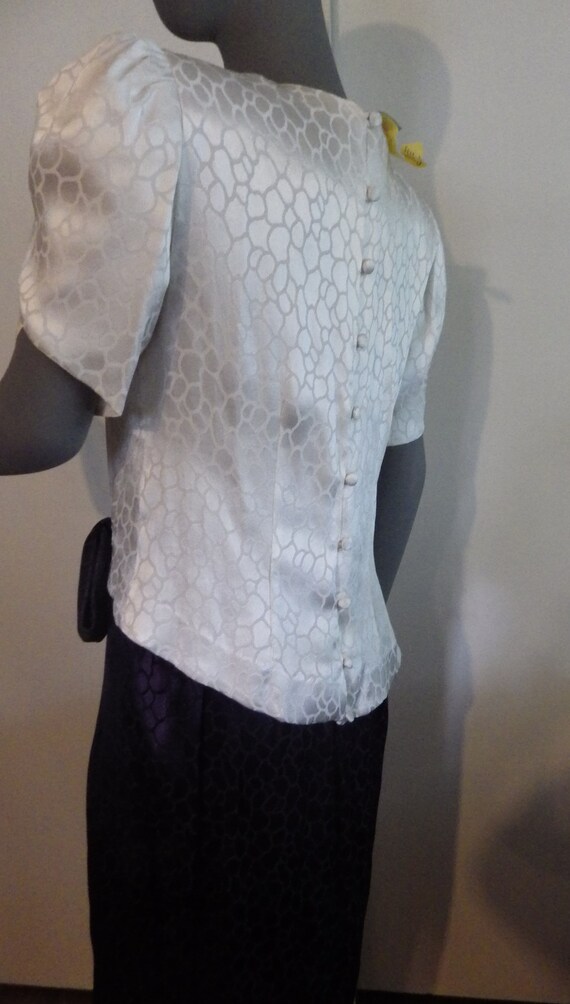 1980s Vintage Cocktail Prom Party Dress A J Bari … - image 5