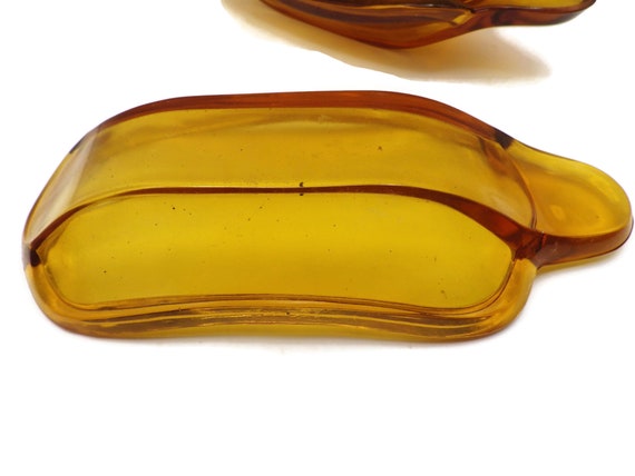 Vintage Clear Glass BANANA SPLIT Dish Set Of 6 Ice Cream Bowl Hot Dog Shaped 1980s Indiana Glass - View #9