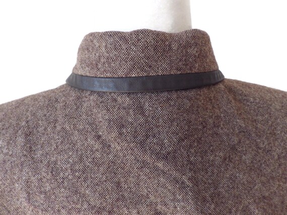 Vintage Pendleton Wool Jacket/ Leather Trim/ 10P - image 6