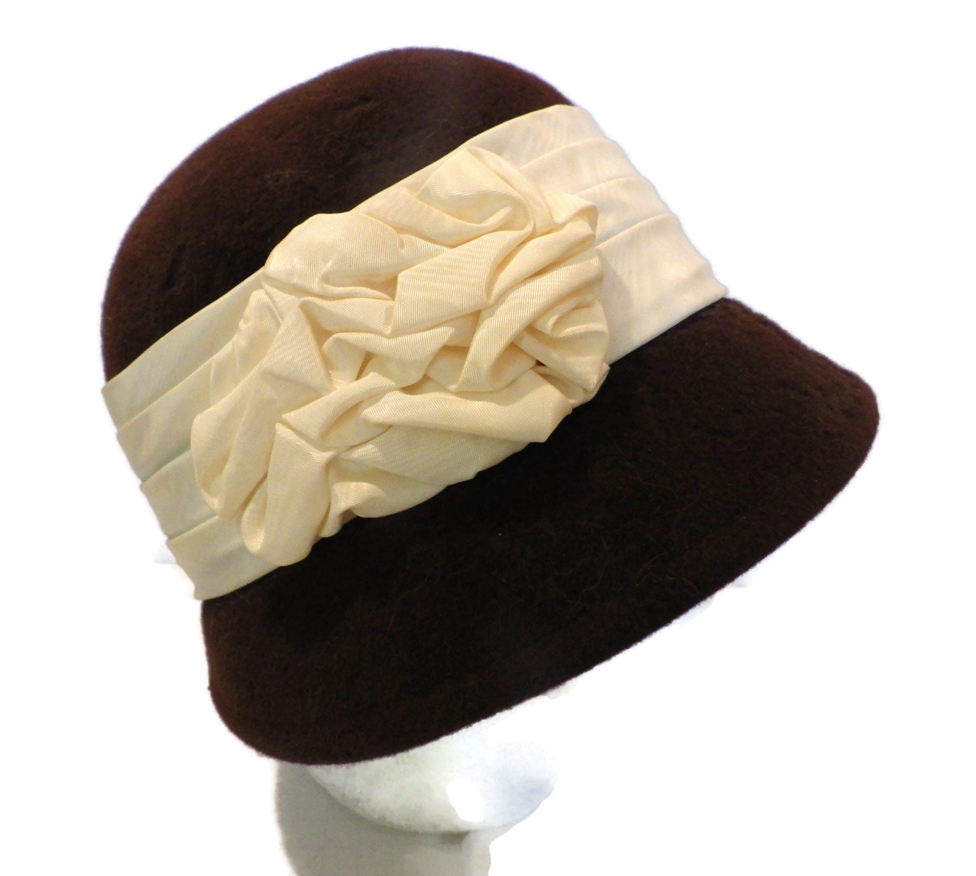 Plaza Suite Black and White Hat Vintage Plaza Suite Betmar Black Velvet Sequin Mesh Wide  main image 3