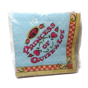 Funny Mary Engelbreit Princess Partyware/ Cocktail Napkins/ The Princess of Quite-A-Lot