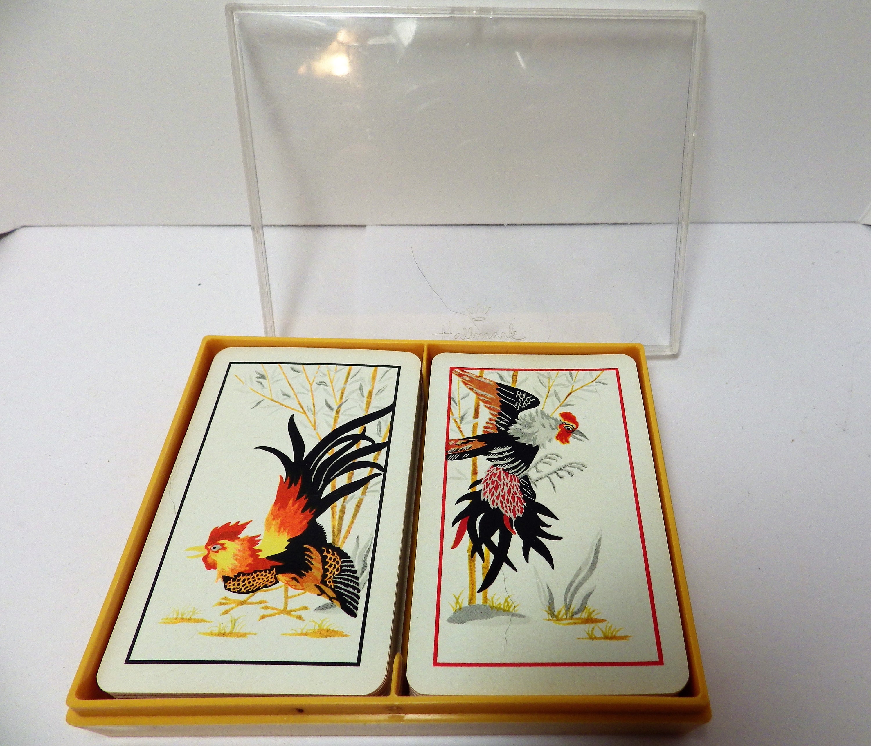 Vintage Playing Cards Bridge Set Two Decks Boxed Exotic Fancy Etsy