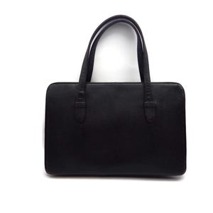 Bolso de mano clásico MCM/cartera de piel de serpiente sintética negra/con asas superiores