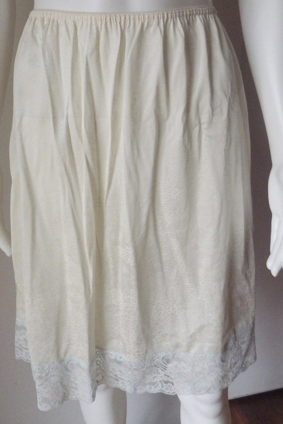 1970s Vintage Half Slip Warners Petal Parfait Blu… - image 1