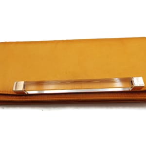 Vintage TED BAKER Embrague naranja / Lucite Signature Bar
