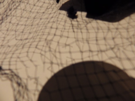 1960s Hat Vintage Fascinator Demi Chapeau Satin R… - image 4