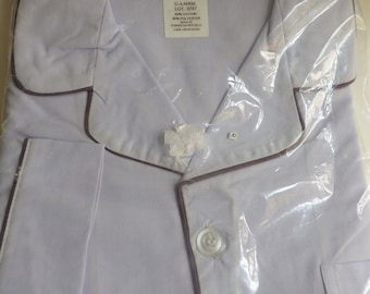 1980s Vintage Mens Pajamas L Botany 500 New in Package Made in USA Blue Permanent Press