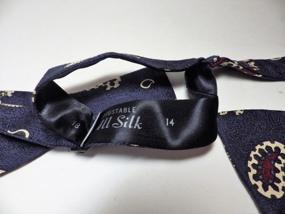 Vintage Hand Tie Necktie Bow Tie Silk Adjustable … - image 4
