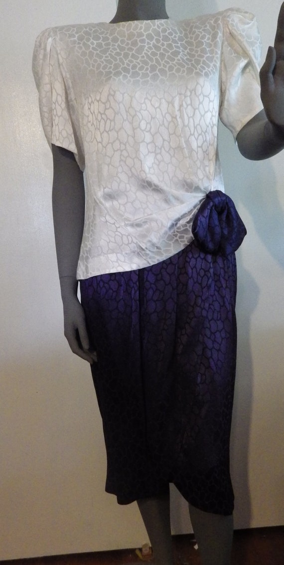 1980s Vintage Cocktail Prom Party Dress A J Bari … - image 2