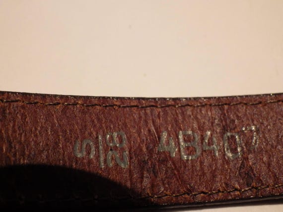 1990s Vintage BRIGHTON Brown Leather Belt Ornate … - image 5