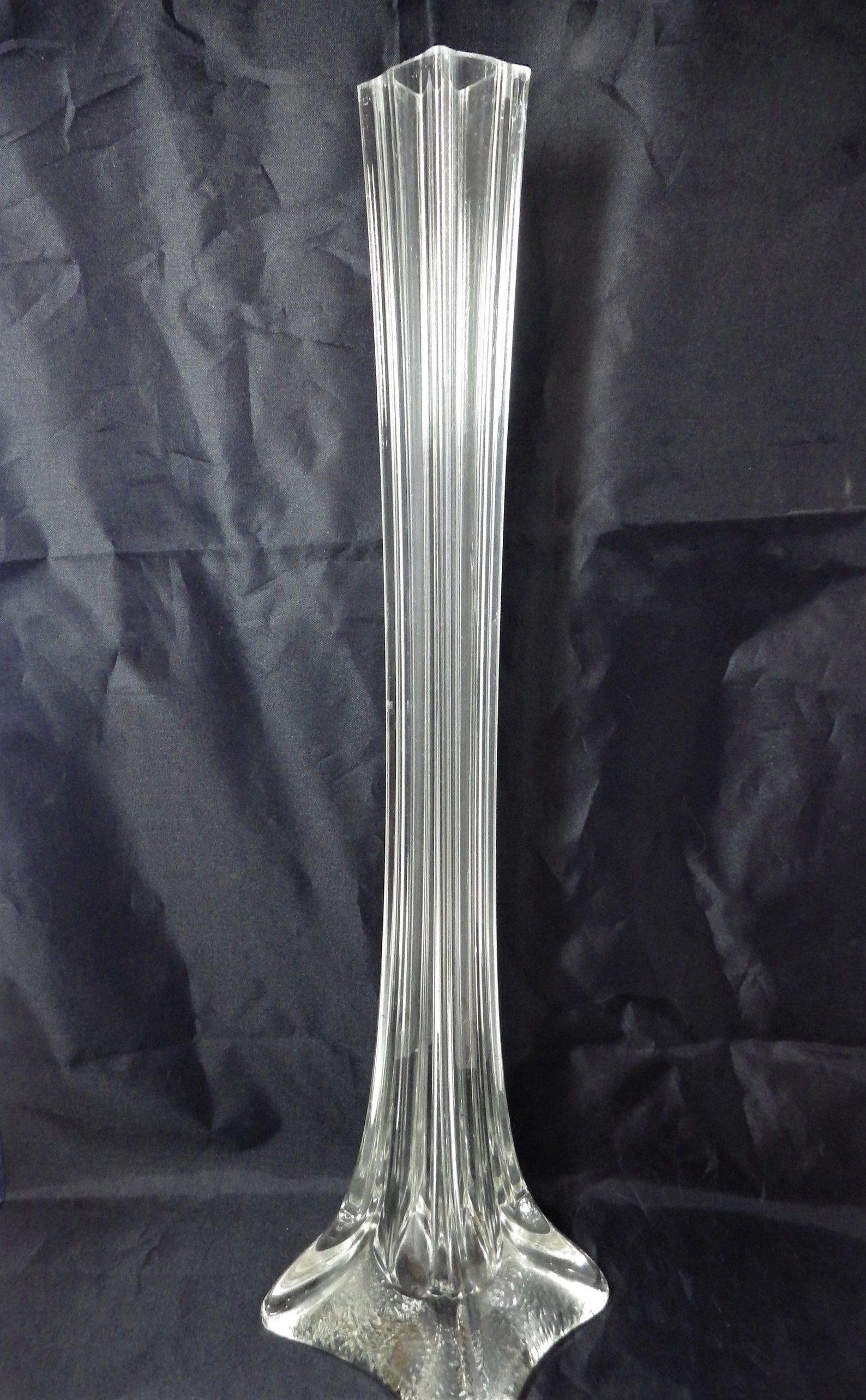 Vintage 16 H Stretch Vase Tall Clear Glass Etsy