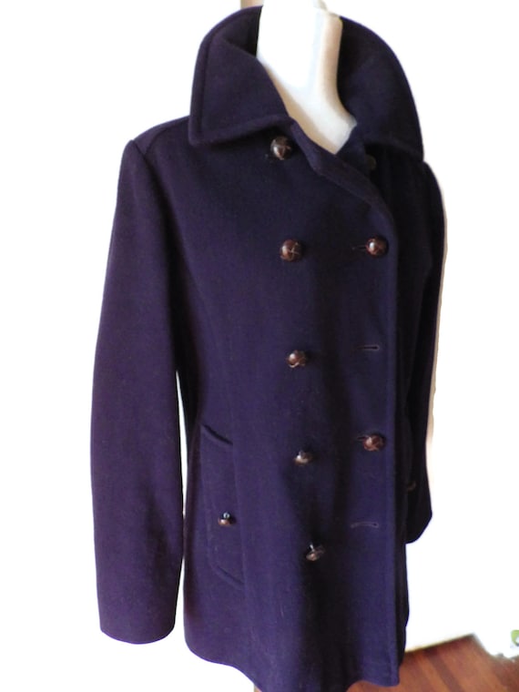 1990s Vintage Mackintosh Authentic Peacoat Navy Blue Size 12 Made in USA Etsy