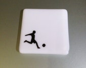 Personalised Football Glass Coaster, Gifts for Soccer Mad Dad Brother or Uncle, Customised Footie Present for Son, Quality Coaster for Bro