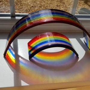 Personalised Pet Memorial Ashes Glass, Fused Glass Rainbow Bridge,  Pet Loss Gift, Dog Memorial, Gifts for Grieving, Rainbow Pet Urn