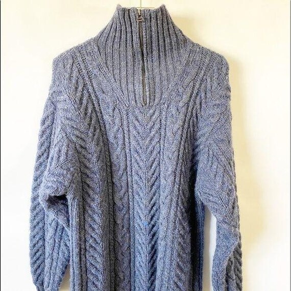 Fisherman of Ireland Blue Cableknit Fisherman Swea