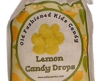 Caramelos de limón tradicionales, bolsa de tela de 142 g (5 oz)