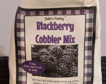 Southern Blackberry Cobbler Mix, 9oz Cloth Gift Bag, Easy Dessert, Ready in Minutes