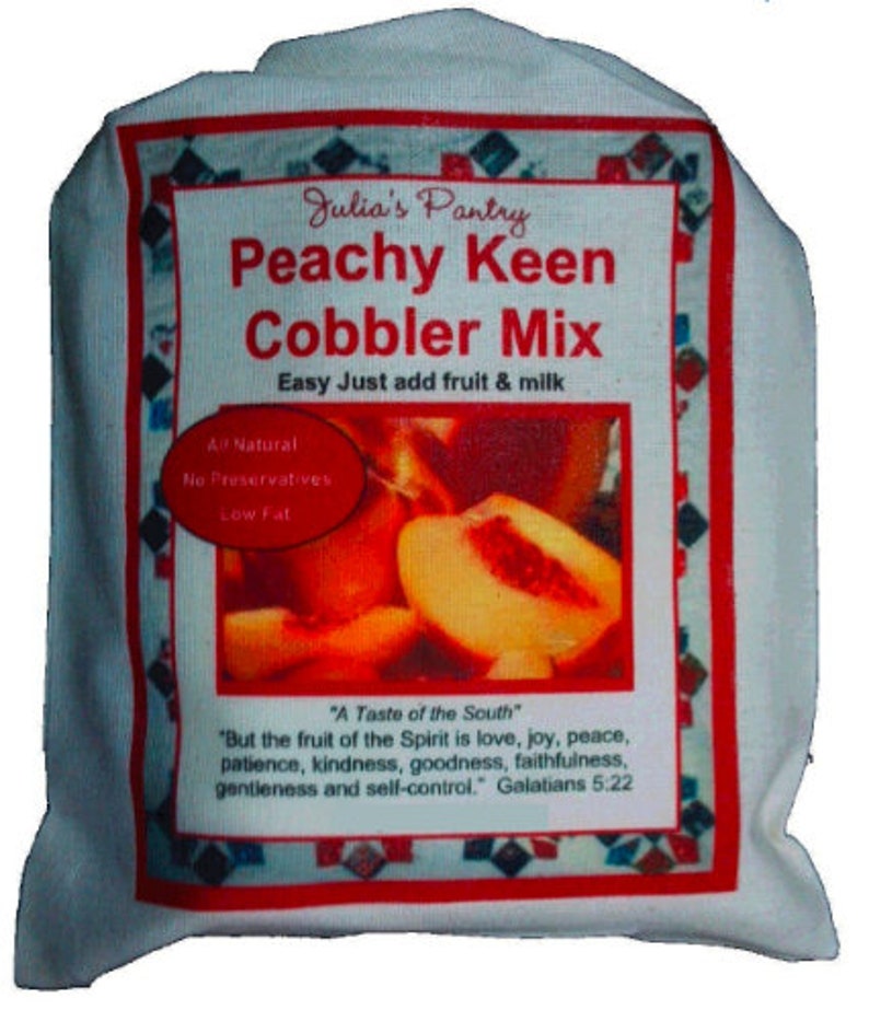 Southern Peach Cobbler Mix 9oz Cloth Quick and Easy Dessert image 1