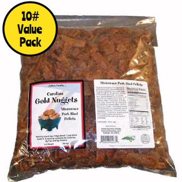 Julia's Pantry Microwave Pork Rinds, 10# Value Bag, Keto Friendly Snack, Make Fresh Anytime