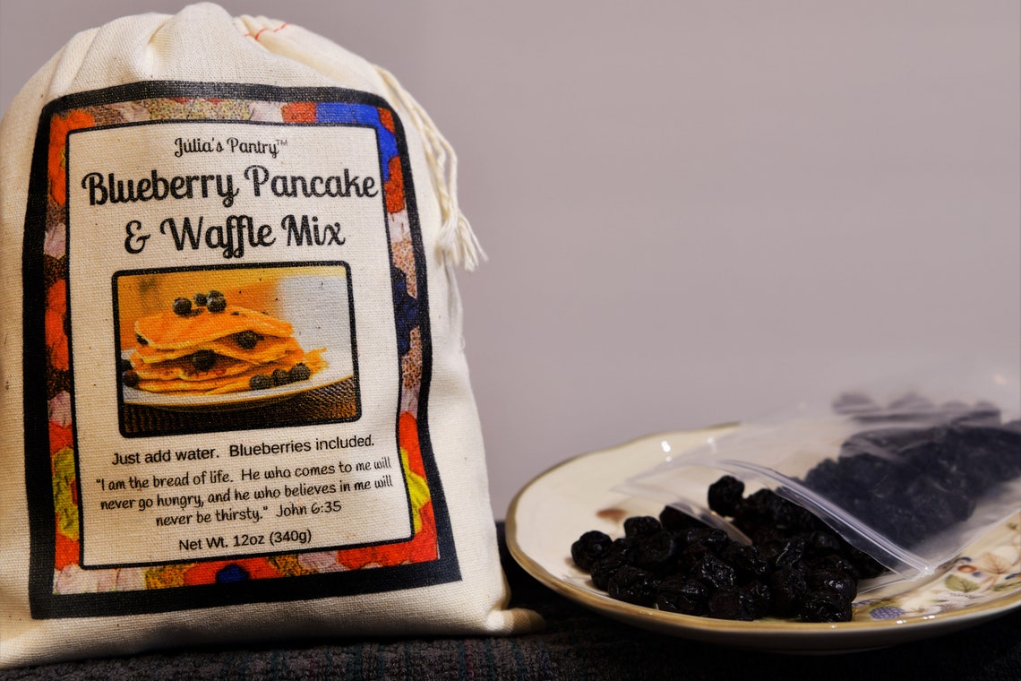 Blueberry Pancake and Waffle Mix Easy to Make Homemade Etsy