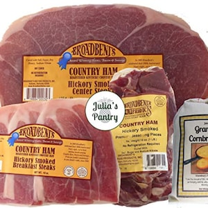 Julia&#39;s Pantry Premium Country Ham Steak, Seasoning Cuts and Cornbread Mix, Southern Comfort Food