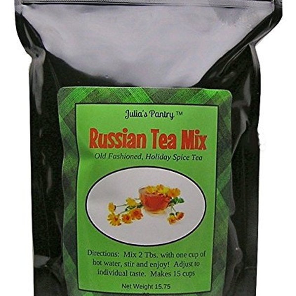 Russian Tea Mix, 15.75oz bag, Holiday Citrus Spice Mix, Traditional Southern Recipe Tea Mix, Hot Toddy