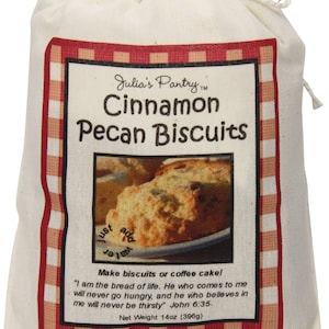 Cinnamon Pecan Drop Biscuit Mix, 14oz Cloth Bag, Quick Southern Biscuits in Minutes