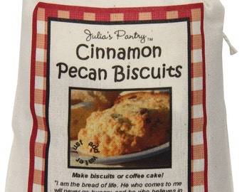 Cinnamon Pecan Drop Biscuit Mix, 14oz Cloth Bag, Quick Southern Biscuits in Minutes