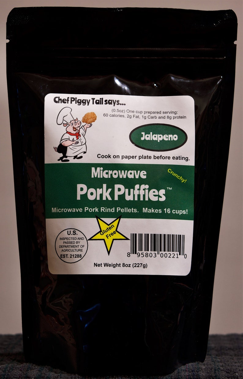 Pork Rinds Mircowave Microwave Pork Rinds 8oz Jalapeno Low Carb Snack Crunchy - Etsy