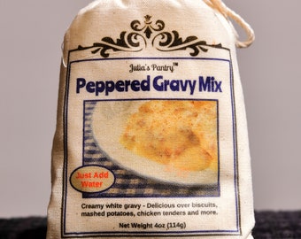 Mezcla para salsa blanca con pimienta, galletas y salsa, bolsa de tela de 4 oz