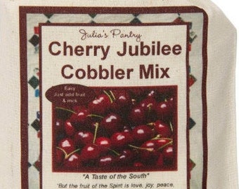 Cherry Cobbler Mix, 9oz Cloth Gift Bag, Quick and Easy Dessert