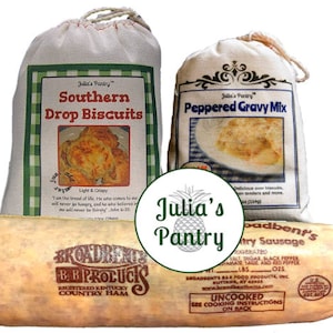 Country Sausage Gravy Biscuits 1# Meal Prep Kit, Best Sausage Gravy and Biscuits, Tasty Food Gift