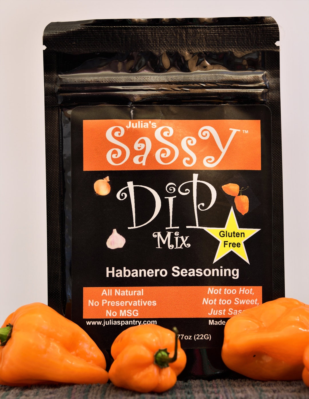 Julia's Pantry Habanero Pepper Dip Mix, Red Habaneros Powder Dip, All Natural, Gluten Free Dip