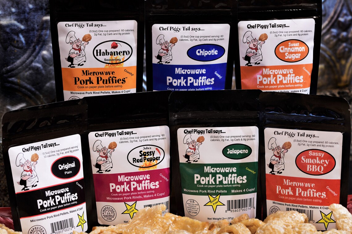 Microwave BBQ Pork Rinds 1 Bag Best Pork Rinds Pork Rinds Etsy