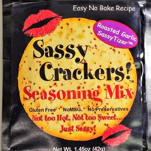 Sassytizer! Sassy Crackers Seasoning Mix - Roasted Garlic, No Bake Snack, Easy Snacks to Make